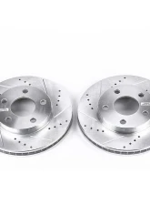 Power Stop Evolution Drilled & Slotted Rotors - Pair Front Chevrolet Classic 2004-2005                                     - AR8256XPR - Image 2
