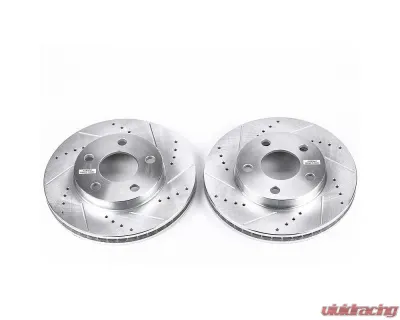 Power Stop Evolution Drilled & Slotted Rotors - Pair Front Chevrolet Classic 2004-2005 - AR8256XPR