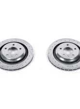 Power Stop Evolution Drilled & Slotted Rotors - Pair Rear Pontiac Grand Prix 2005-2008                                     - AR8287XPR - Image 2