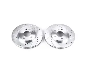 Power Stop Evolution Drilled & Slotted Rotors - Pair Front Chevrolet Malibu 2004-2008