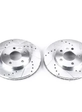 Power Stop Evolution Drilled & Slotted Rotors - Pair Front Chevrolet Malibu 2004-2008                                     - AR8296XPR - Image 2