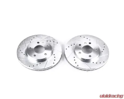 Power Stop Evolution Drilled & Slotted Rotors - Pair Front Chevrolet Malibu 2004-2008 - AR8296XPR