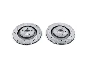 Power Stop Evolution Drilled & Slotted Rotors - Pair Front Chrysler 200 2013-2014