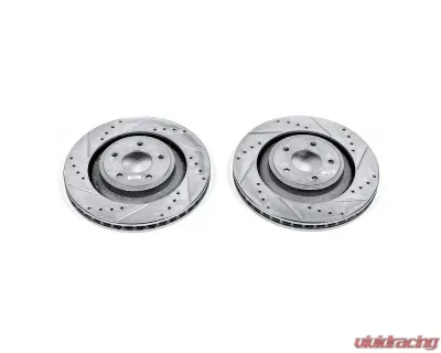 Power Stop Evolution Drilled & Slotted Rotors - Pair Front Chrysler 200 2013-2014 - AR83073XPR
