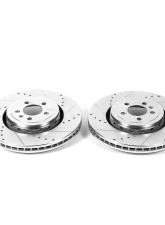 Power Stop Evolution Drilled & Slotted Rotors - Pair Front Dodge Charger 2014-2018                                     - AR83092XPR - Image 2