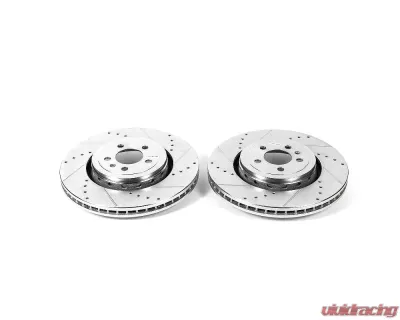 Power Stop Evolution Drilled & Slotted Rotors - Pair Front Dodge Charger 2014-2018 - AR83092XPR