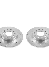 Power Stop Evolution Drilled & Slotted Rotors - Pair Rear Fiat 500X 2016-2018                                     - AR83097XPR - Image 2