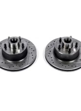 Power Stop Evolution Drilled & Slotted Rotors - Pair Front Chrysler Cordoba 1975-1976                                     - AR8310XPR - Image 2
