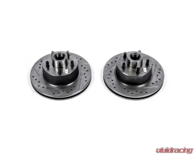 Power Stop Evolution Drilled & Slotted Rotors - Pair Front Chrysler Cordoba 1975-1976 - AR8310XPR