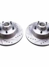 Power Stop Evolution Drilled & Slotted Rotors - Pair Front Dodge Challenger 1970-1972                                     - AR8322XPR - Image 2