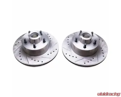 Power Stop Evolution Drilled & Slotted Rotors - Pair Front Dodge Challenger 1970-1972 - AR8322XPR