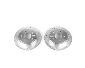 Power Stop Evolution Drilled & Slotted Rotors - Pair Rear Chrysler 300M 1999-2004
