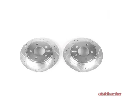 Power Stop Evolution Drilled & Slotted Rotors - Pair Rear Chrysler 300M 1999-2004 - AR8335XPR