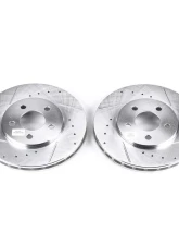 Power Stop Evolution Drilled & Slotted Rotors - Pair Front Chrysler Cirrus 1995-2000                                     - AR8341XPR - Image 2