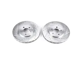 Power Stop Evolution Drilled & Slotted Rotors - Pair Front Chrysler Cirrus 1995-2000