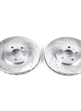 Power Stop Evolution Drilled & Slotted Rotors - Pair Front Chrysler Cirrus 1995-2000                                     - AR8342XPR - Image 2