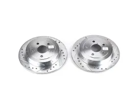 Power Stop Evolution Drilled & Slotted Rotors - Pair Rear Chrysler Cirrus 1995-2000