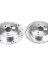 Power Stop Evolution Drilled & Slotted Rotors - Pair Rear Chrysler Cirrus 1995-2000                                     - AR8343XPR - Image 2