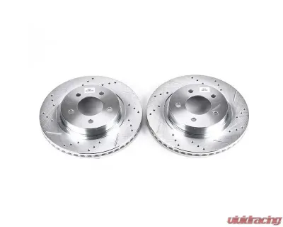 Power Stop Evolution Drilled & Slotted Rotors - Pair Front Chrysler 300M 1999-2004 - AR8345XPR