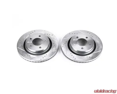 Power Stop Evolution Drilled & Slotted Rotors - Pair Front Chrysler 300M 1999-2004 - AR8348XPR