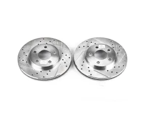 Power Stop Evolution Drilled & Slotted Rotors - Pair Front Chrysler Neon 2000-2001