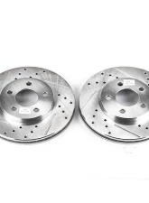 Power Stop Evolution Drilled & Slotted Rotors - Pair Front Chrysler Neon 2000-2001                                     - AR8350XPR - Image 2