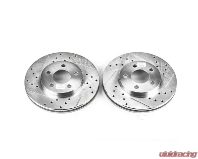 Power Stop Evolution Drilled & Slotted Rotors - Pair Front Chrysler Neon 2000-2001 - AR8350XPR