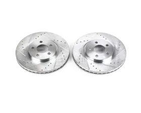 Power Stop Evolution Drilled & Slotted Rotors - Pair Front Chrysler PT Cruiser 2001-2010