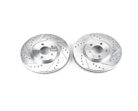 Power Stop Evolution Drilled & Slotted Rotors - Pair Front Chrysler PT Cruiser 2003-2009