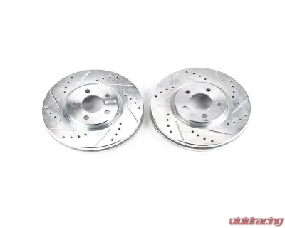 Power Stop Evolution Drilled & Slotted Rotors - Pair Front Chrysler PT Cruiser 2003-2009 - AR8352XPR