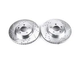 Power Stop Evolution Drilled & Slotted Rotors - Pair Front Chrysler 300 2005-2019