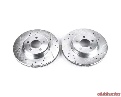 Power Stop Evolution Drilled & Slotted Rotors - Pair Front Chrysler 300 2005-2019 - AR8358XPR