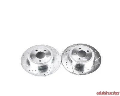 Power Stop Evolution Drilled & Slotted Rotors - Pair Rear Chrysler 300 2005-2019 - AR8361XPR