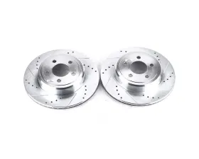 Power Stop Evolution Drilled & Slotted Rotors - Pair Rear Chrysler 300 2005-2019