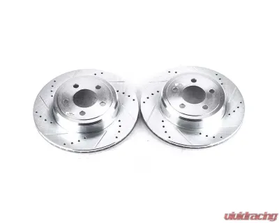 Power Stop Evolution Drilled & Slotted Rotors - Pair Rear Chrysler 300 2005-2019 - AR8362XPR