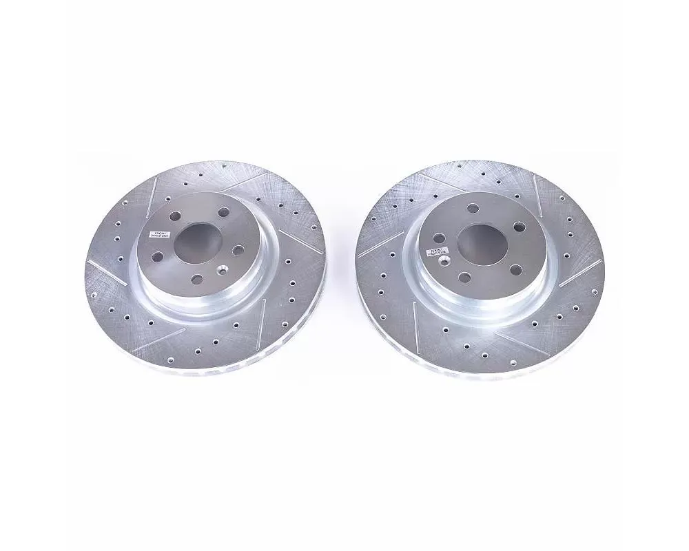 Power Stop Evolution Drilled & Slotted Rotors - Pair Front Tesla Model S 2012+ - AR84000XPR