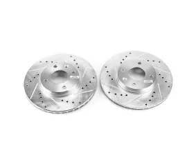 Power Stop Evolution Drilled & Slotted Rotors - Pair Front Chevrolet Spark 2016-2019