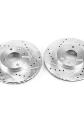 Power Stop Evolution Drilled & Slotted Rotors - Pair Front Chevrolet Spark 2016-2019                                     - AR84101XPR - Image 2