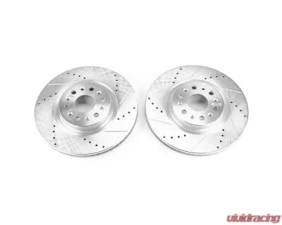 Power Stop Evolution Drilled & Slotted Rotors - Pair Front Buick Enclave 2018-2019 - AR84102XPR