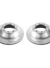 Power Stop Evolution Drilled & Slotted Rotors - Pair Rear Ford E-350 Super Duty 2008-2019                                     - AR85125XPR - Image 2
