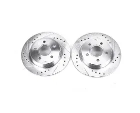 Power Stop Evolution Drilled & Slotted Rotors - Pair Rear Ford Focus 2012-2018