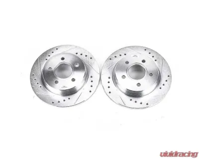 Power Stop Evolution Drilled & Slotted Rotors - Pair Rear Ford Focus 2012-2018 - AR85145XPR
