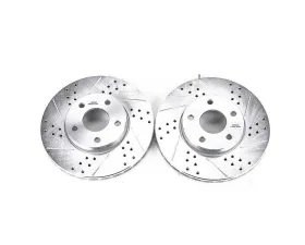 Power Stop Evolution Drilled & Slotted Rotors - Pair Front Ford C-Max 2014-2018