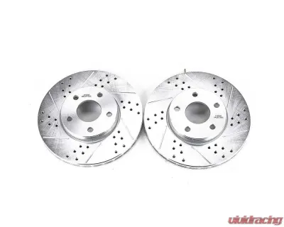 Power Stop Evolution Drilled & Slotted Rotors - Pair Front Ford C-Max 2014-2018 - AR85146XPR