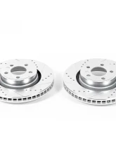 Power Stop Evolution Drilled & Slotted Rotors - Pair Front Ford Mustang 2015-2022                                     - AR85158XPR - Image 2