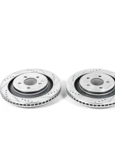 Power Stop Evolution Drilled & Slotted Rotors - Pair Rear Ford Mustang 2015-2022                                     - AR85160XPR - Image 2