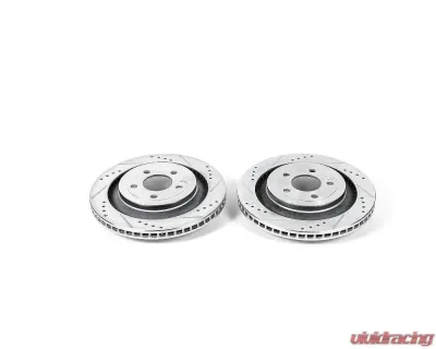 Power Stop Evolution Drilled & Slotted Rotors - Pair Rear Ford Mustang 2015-2022 - AR85160XPR