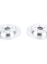 Power Stop Evolution Drilled & Slotted Rotors - Pair Rear Ford Mustang 2015-2022                                     - AR85161XPR - Image 2