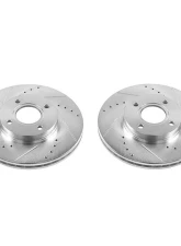 Power Stop Evolution Drilled & Slotted Rotors - Pair Front Ford Fiesta 2014-2019                                     - AR85167XPR - Image 2