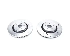 Power Stop Evolution Drilled & Slotted Rotors - Pair Front Ford Edge 2015-2018